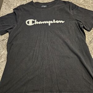 Champion Black Short Sleeve Men's Tee